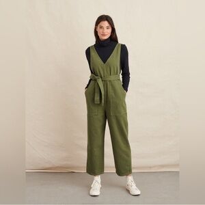 Alex Mill Ollie Overalls in Olive Green